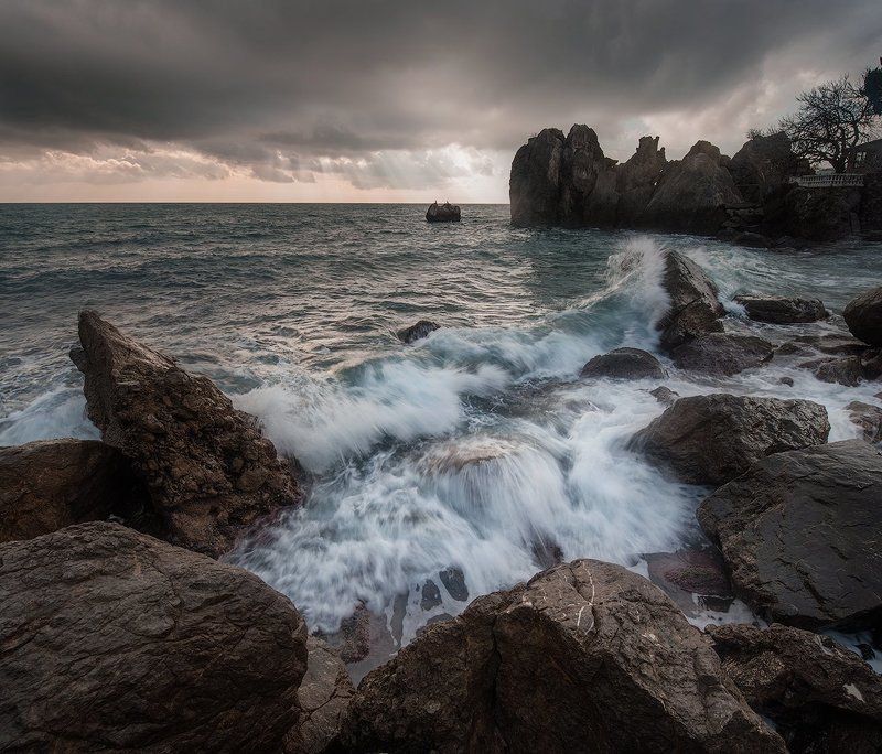 море, рассвет, облака, океан, горы, крым, nikon, бухта, дача чехова, чехов. Чеховphoto preview