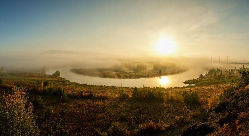 чусовая, рассвет, панорама, пейзаж, средний урал Про рассветphoto preview