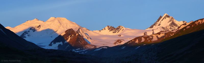 Южно-Чуйский хребет, утро, рассвет, Иикту, Ольга, ледник, Талдура Талдуринские параболыphoto preview