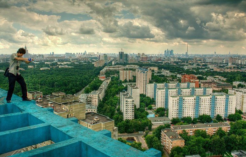 крыша, крыши, город, москва, день, облака, небо, тучи, лето В процессе съёмкиphoto preview