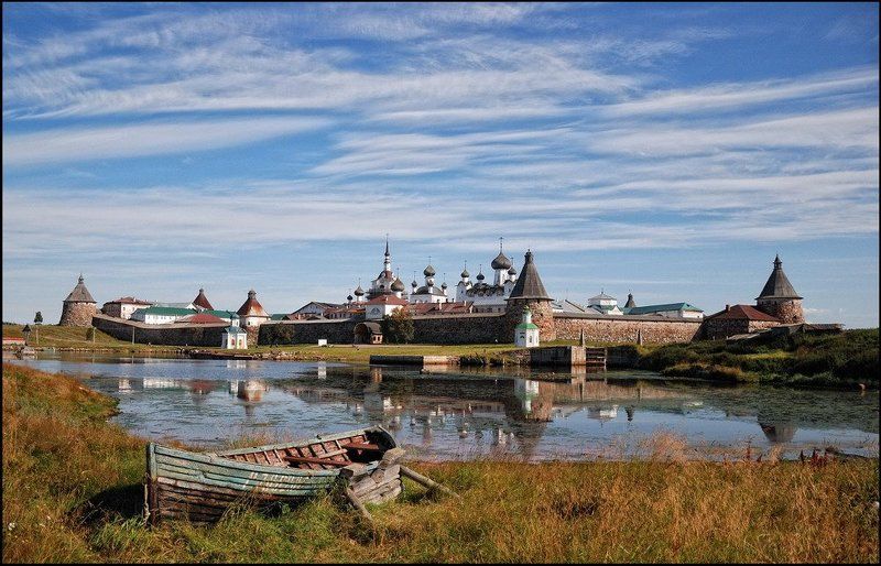 соловецкий, монастырь Классический вид на Соловецкий монастырьphoto preview