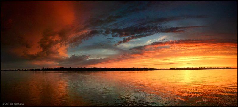 нсо, река, обь, закат, бибиха, аня графова Обской  закатphoto preview
