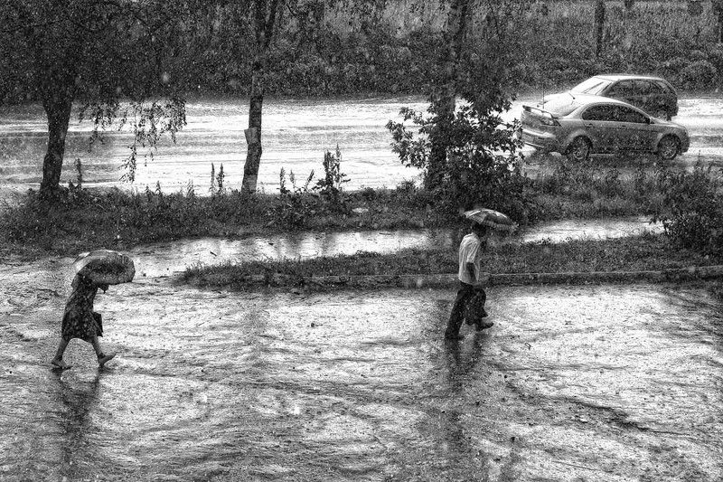 дождь, гроза Убежать от грозыphoto preview