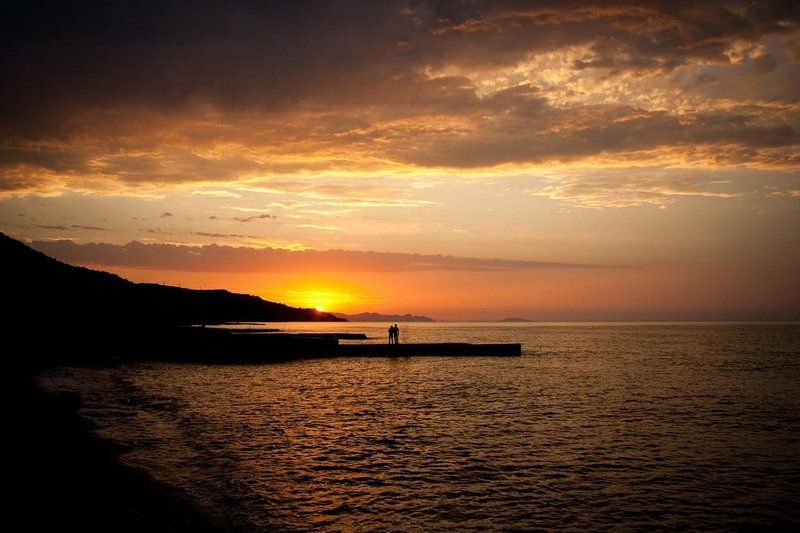 закат, море, лето, пара, вода, крым photo preview