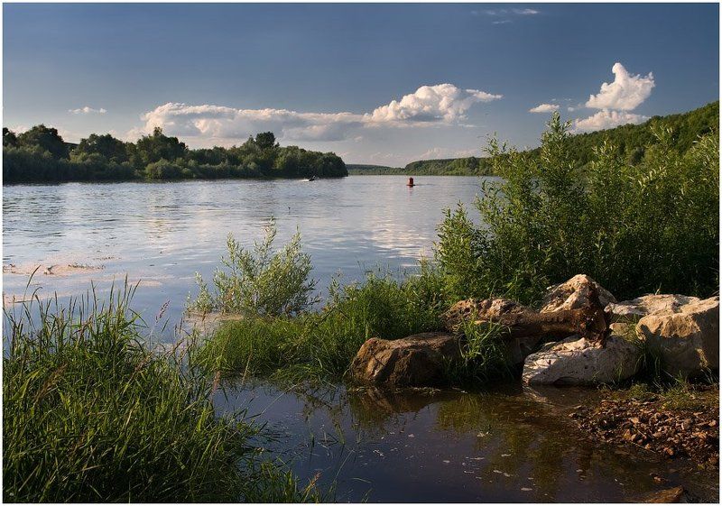 река, ока, берег, портрет, церковь, пейзаж, бехово, девушка, село На Окских берегахphoto preview