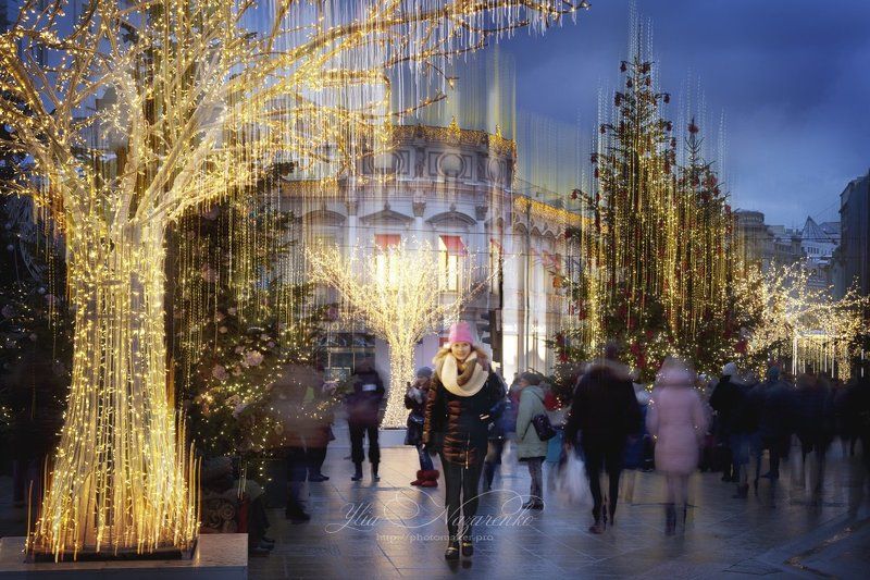 Moscow, night, New Year, tree, Christmas, Москва, ночная, ночь, вечер, огни, Новый Год, Рождество, елка, ёлка, новогодняя, рождественская Сказочные огни Рождестваphoto preview