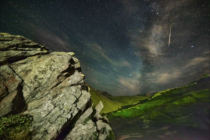 казахстан, бао, персеиды, звездопад, ночь, горы Августовские Персеиды. фото превью