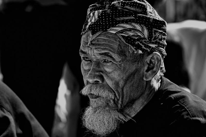 Potrait, Black and White, Old man Old Manphoto preview