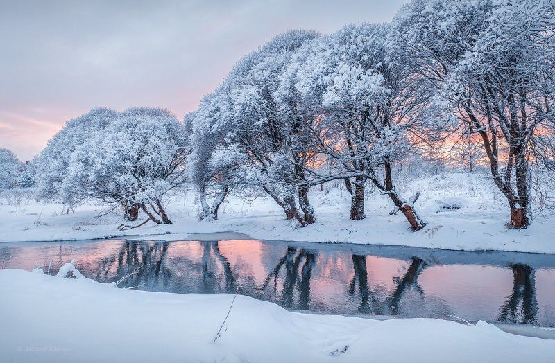 зима,рейзаж,река,вязьма Январский вечер.photo preview