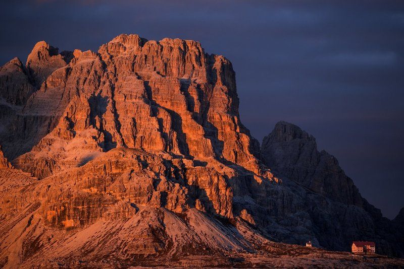 Italy, Dolomites, Alps, Tre Cimme, Tre Cime di Lavaredo, sunset, travel, Europe, beautiful, beautiful place, south tyrol The last rays in Dolomitesphoto preview