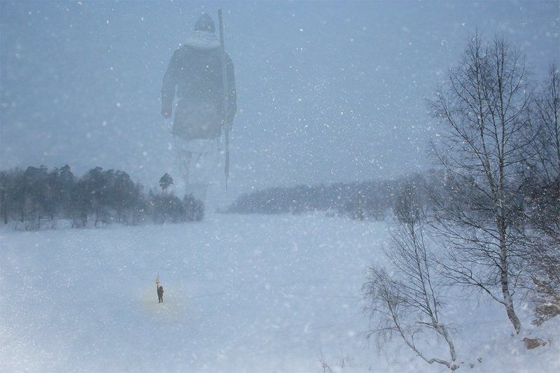 зима Зимние встречи...photo preview