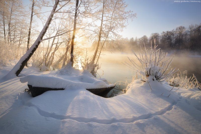 ЗИМНЕЕ УТРО ШАТУРСКОЙ ЛОДОЧКИphoto preview