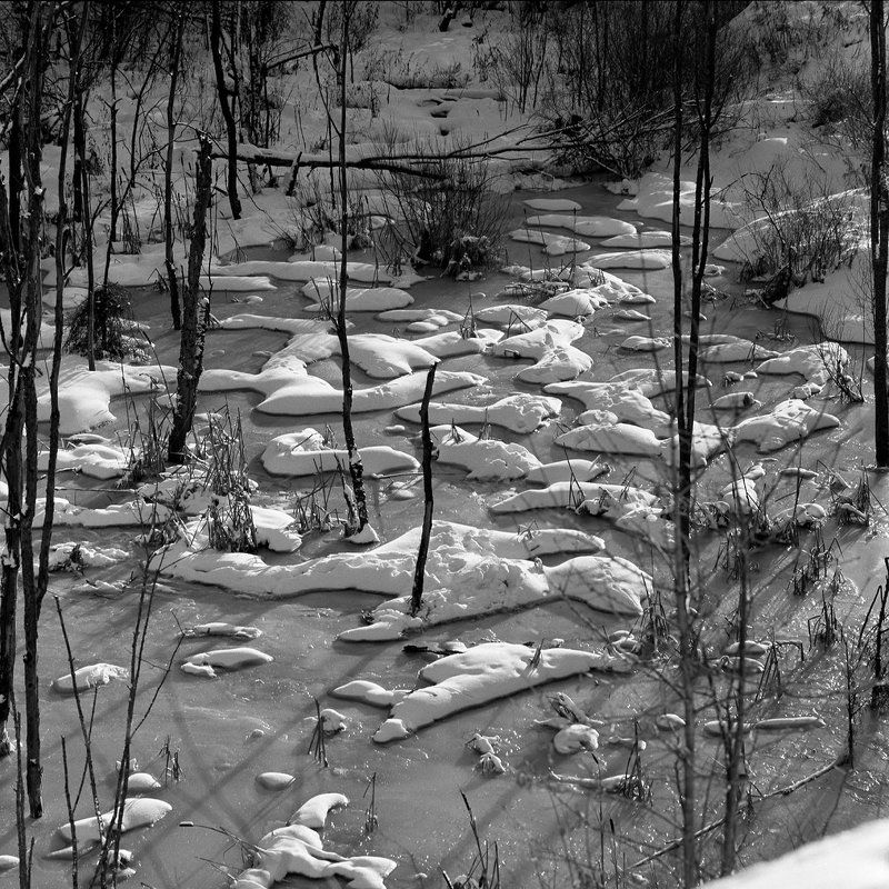 Зима., Пейзаж., Речка. Речка \