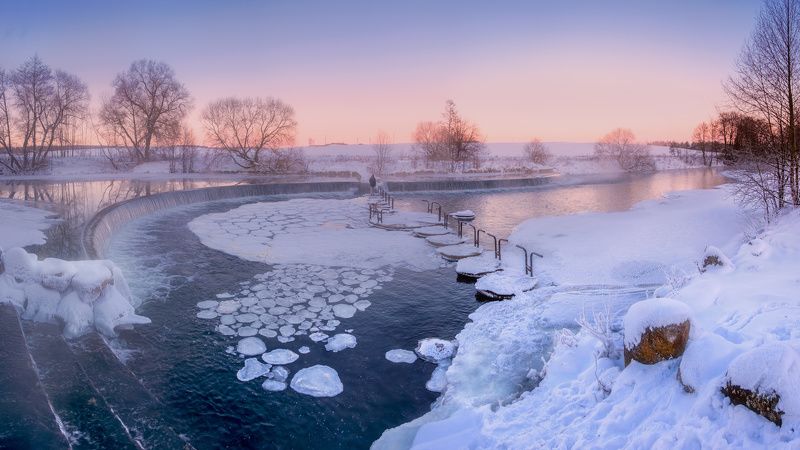 беларусь, вечер, дрозды, зима, парк Вечер перед Рождествомphoto preview