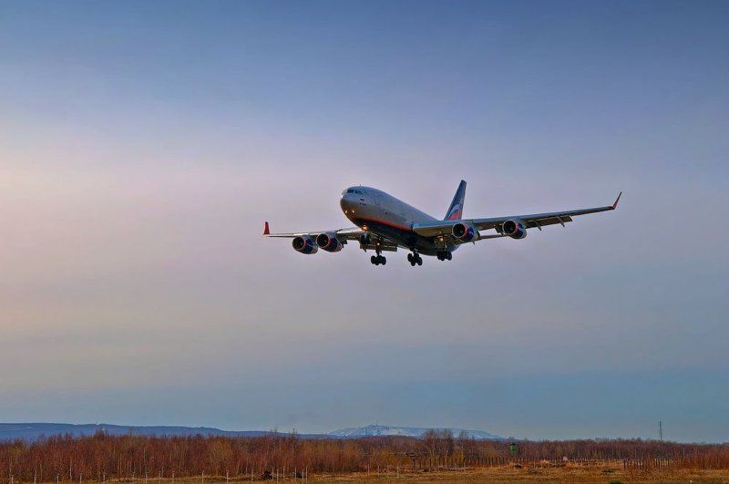 лайнер, самолет, Аэрофлот, Камчатка На посадкуphoto preview