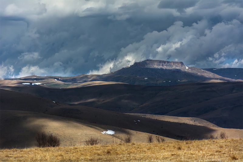 природа, пейзаж, горы, кавказ, весна, свет, тень, небо, облака *****photo preview