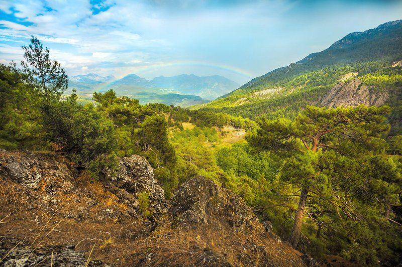 горы, радуга, поход, ликия, турция Турецкая дугаРАphoto preview