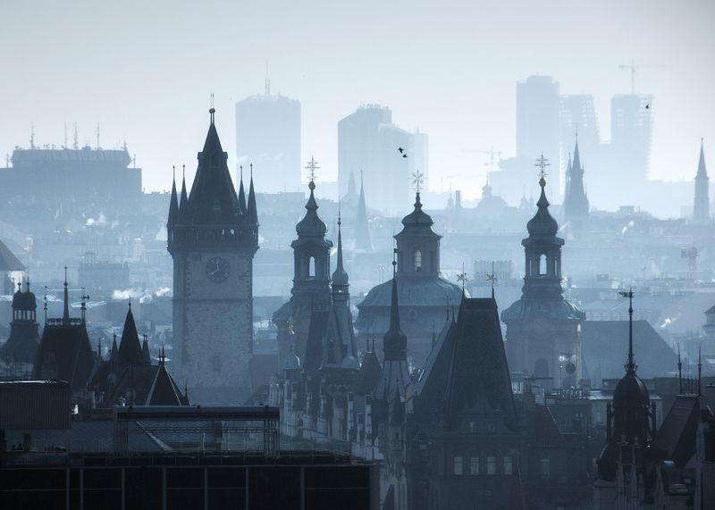 Силуэты. Прага зимой.photo preview