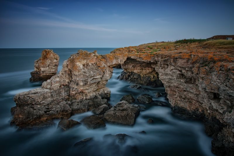 sea, waves, sky, rocks, Tyulenovo, Bulgaria The Blue Hourphoto preview