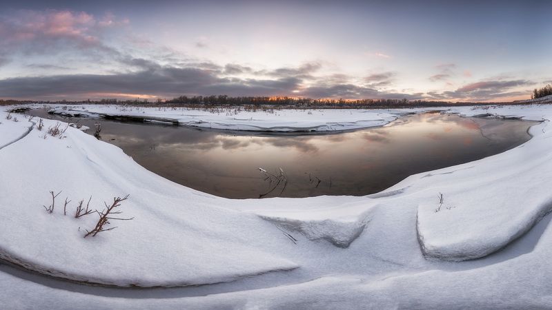 закат, зима, река, ахтуба, затон Закатнаяphoto preview