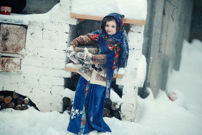 зима, снег русская зимаphoto preview