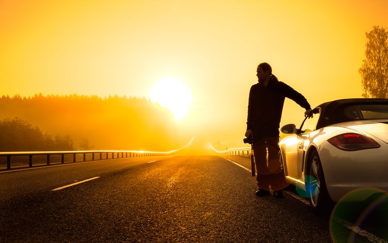 sunrise, porsche, finland, roadtrip Sunrise roadtripphoto preview