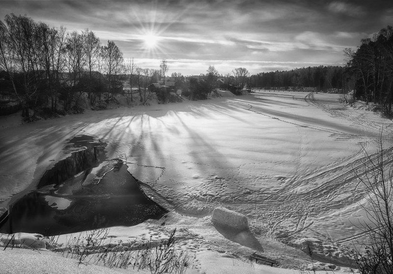 утро, река, солнце, зима, мороз, снег, иваново Утро на реке Талкаphoto preview