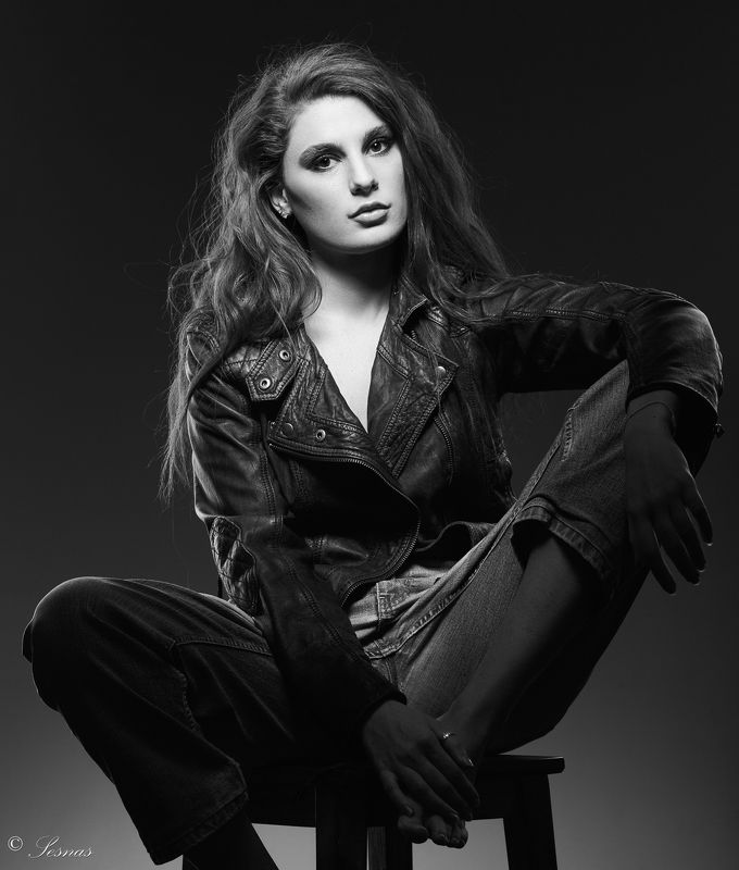 девушка, модель, Милена, студия, волосы, взгляд Милена, январь 2017 г.photo preview