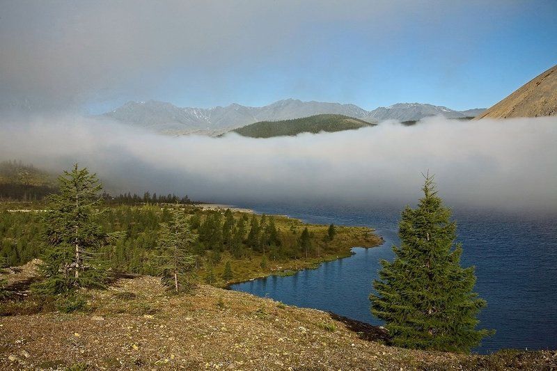 якутия, хребет черского, озеро дарпир Начало дня на озере Дарпир.photo preview