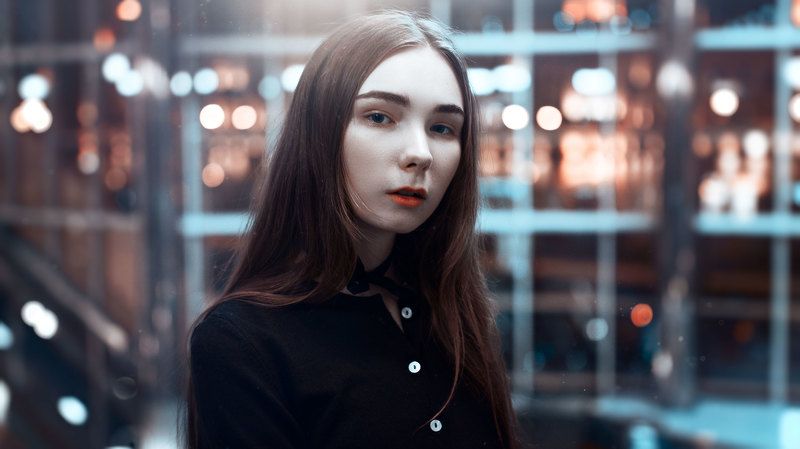 портрет, цвет, синий, ретушь, nikon, sigma, 35mm, art, вечер, вечерний портрет Случайностьphoto preview