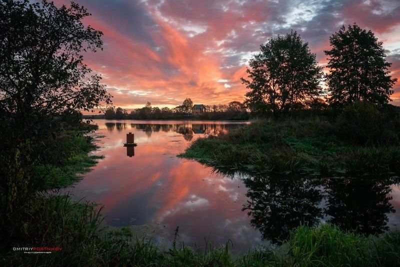 пейзаж,природа,рассвет,утро,река дубна,лето, На рассвете.photo preview