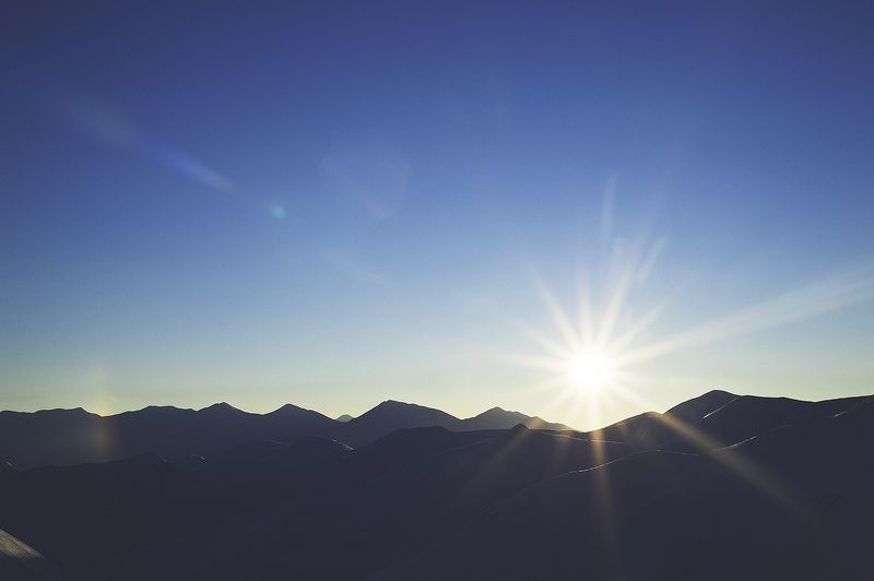 Чукотка, пейзаж, Север, Арктика, зима Солнечное Утроphoto preview