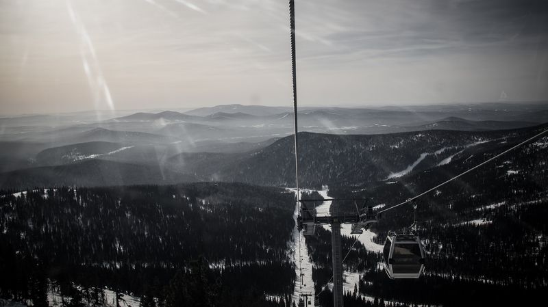 шерегеш, горы, солнце, холмы, вершины, россия, свет Шерегешphoto preview