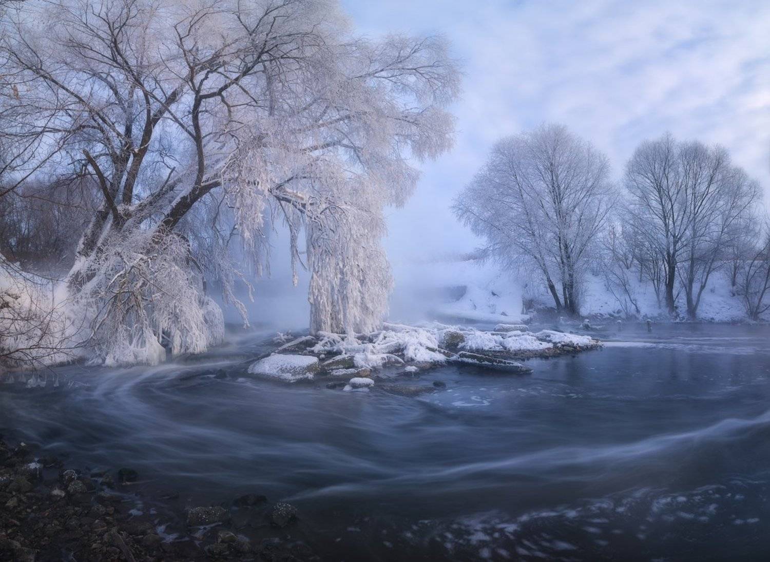 пейзаж, зима, зимнее фото, пейзажная съемка, рассвет, иней, мороз, река, листвянка, панорама, landscape, nikon d7100, sigma, фототуры выходного дня, россия, Жмак Евгений