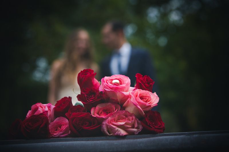 wedding, couple, flowers, bride,ring,  Moment in timephoto preview