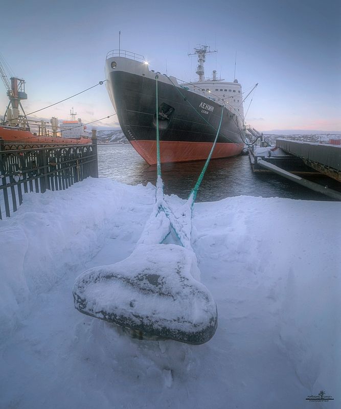 россия, север, мурманск Атомный ледокол Ленинphoto preview