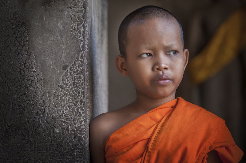 A young monk, Angkor Wat, Cambodia A young monk from Angkor Watphoto preview