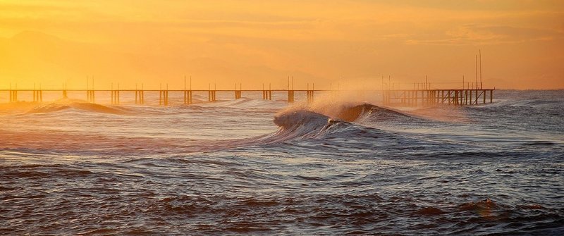 утро, волна, пирс, море_средиземное Пробуждение дняphoto preview