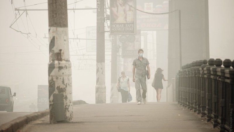 москва, дым, лето Дым в Москвеphoto preview