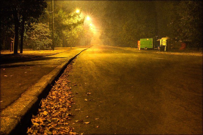 москва, ночь, дорога, дым Дорога в ночиphoto preview