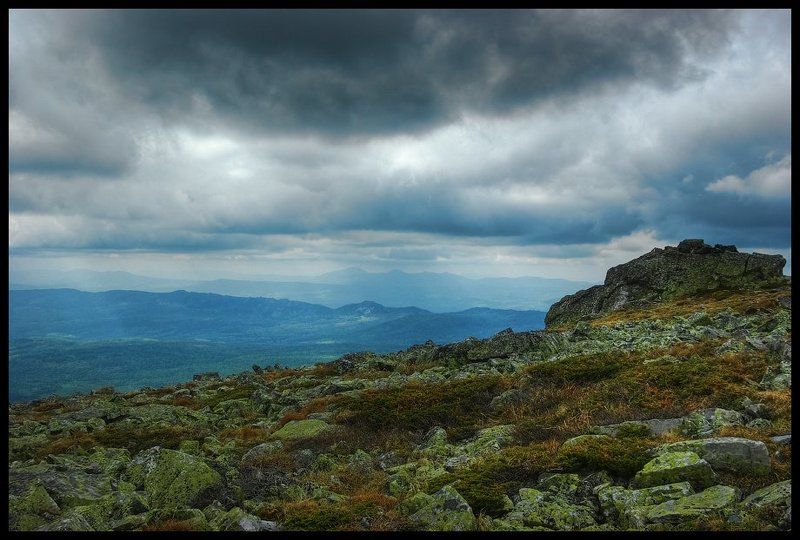 урал, тучи, камни, горы, иремель Седой Уралphoto preview