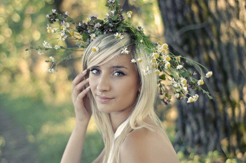 девушка, лето, цветы photo preview