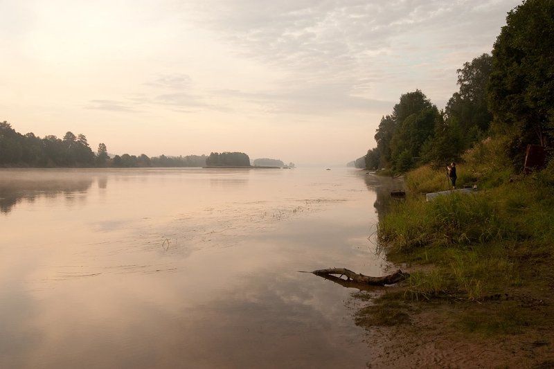 река, вуокса, утро утро на Вуоксеphoto preview