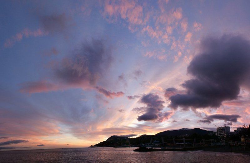 крым, алушта, закат Закат...photo preview