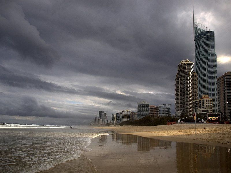 океан, золотой, берег Город и Океанphoto preview