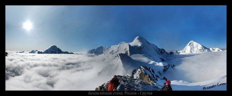 кавказ, безенги, горы, ляльвер, гестола, дыхтау, тетнульд Безенгийская стена, Россия - Грузияphoto preview