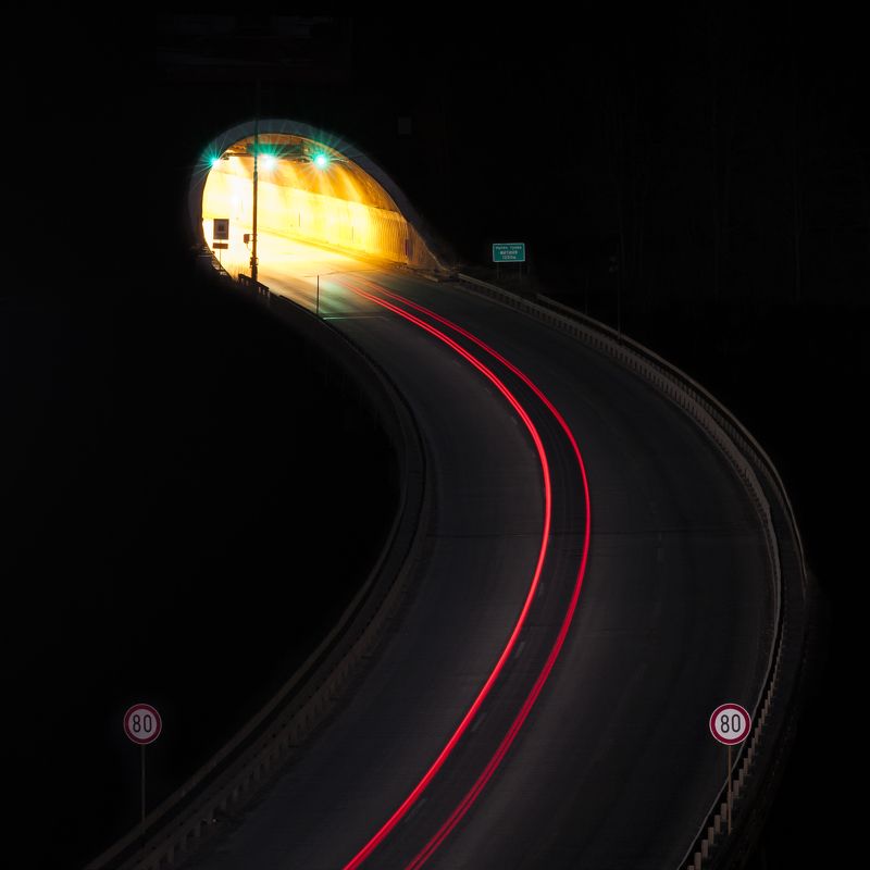 street , night , travel , car , way , lonely Одинphoto preview