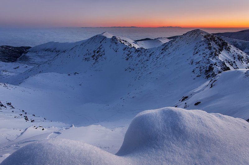 болагрия, рассвет, рила, горы, зима Рилаphoto preview