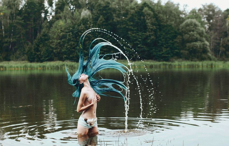 девушка лето волосы арт лицо ...photo preview