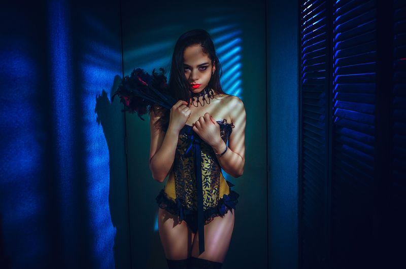 fine art, portrait, blue, The Sense of Beauty: Citlalli.photo preview